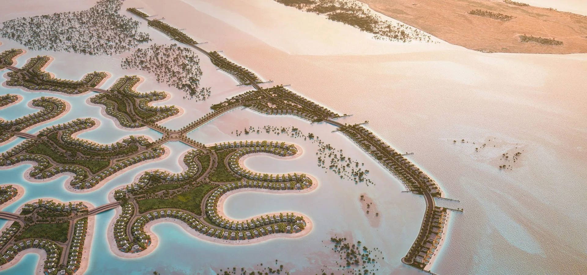 Ramhan Island aerial view of the Ritz Carlton Reserve shoreline